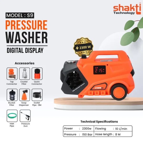 150 Bar Shakti Technology S9 Pressure Washer - Image 2