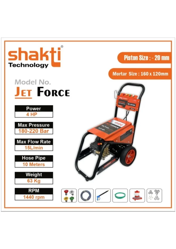 Shakti Technology 4HP Jet Force high pressure washer - Image 2
