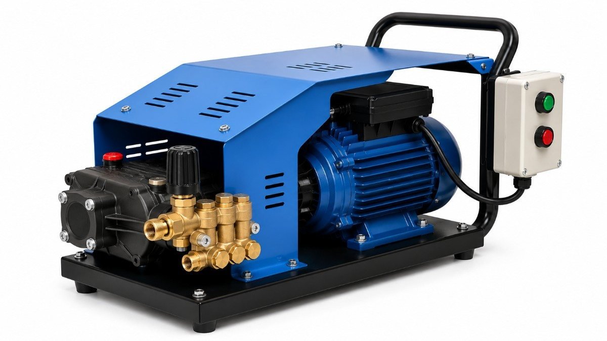 Commercial Pressure Washer with powerful motor and pump assembly
