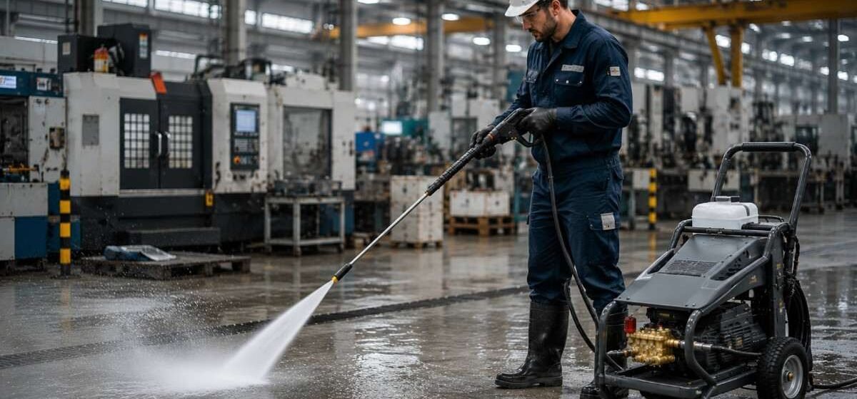 Pressure Washer for Factory Floors