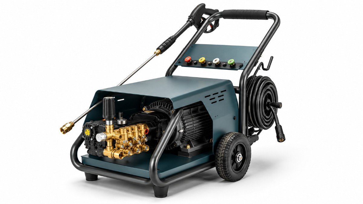 Heavy-duty Pressure Washer for Commercial and Industrial Cleaning with hose reel