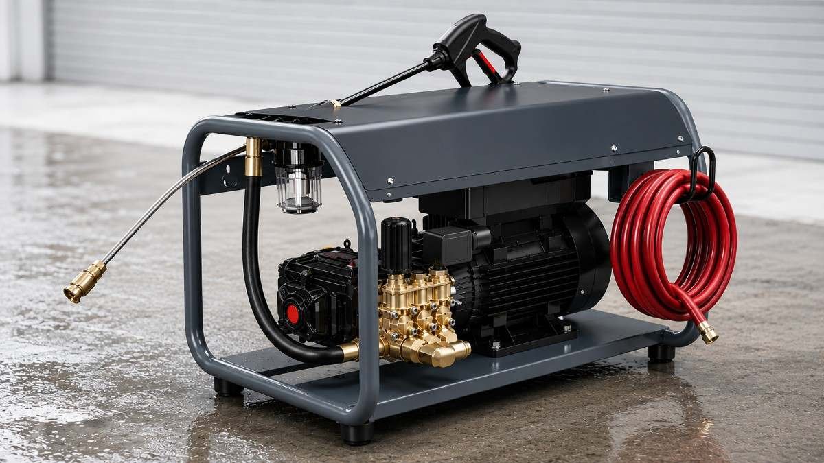 Heavy-duty High-Pressure Washer with electric motor
