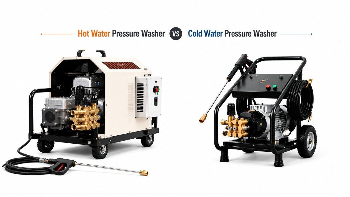 Hot water vs cold water pressure washer equipment comparison